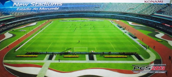 Campo do Estádio do Morumbi no Vídeo Game pes 2013