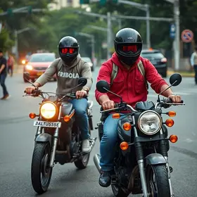 bandidos em motos