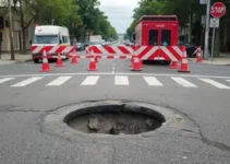 buraco no meio da rua
