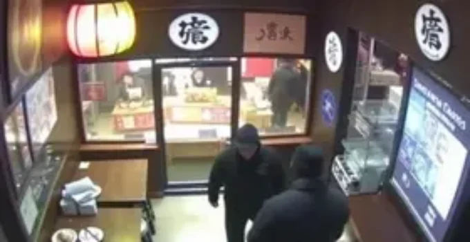 arrastão em restaurante japonês