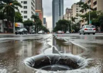 vazamento de água na Avenida Morumbi