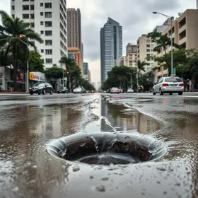 vazamento de água na Avenida Morumbi