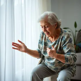 Idosa com Alzheimer sofre queda