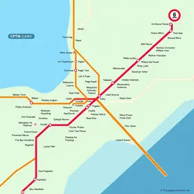 mapa do Metrô e CPTM