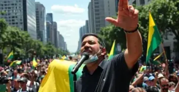 Flávio Bolsonaro manifestação Avenida Paulista
