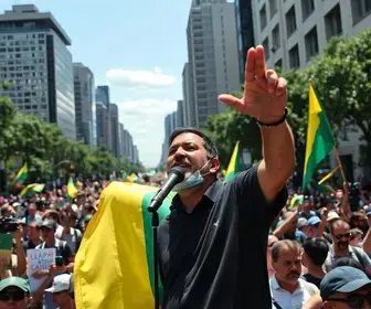 Flávio Bolsonaro manifestação Avenida Paulista